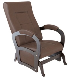 Кресло-качалка "Мартин" эко-кожа, коричневая в Нижнем Новгороде