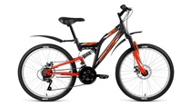 Велосипед Altair MTB FS 24 disc серый/оранжевый 
