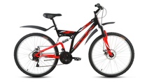 Велосипед Altair MTB FS 26 disc черный/красный 