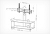 Стойка под TV Holder PL-14110/1 Алюминий+черн. стекло в Нижнем Новгороде вид 2