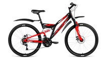 Велосипед Altair MTB FS 26 2.0 disc черный/красный 