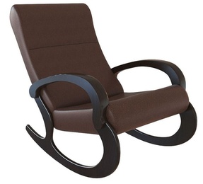 Кресло-качалка "Гарда" эко-кожа, коричневая в Нижнем Новгороде