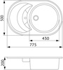 Мойка Weissgauff Ascot 780 Белый в Нижнем Новгороде вид 2